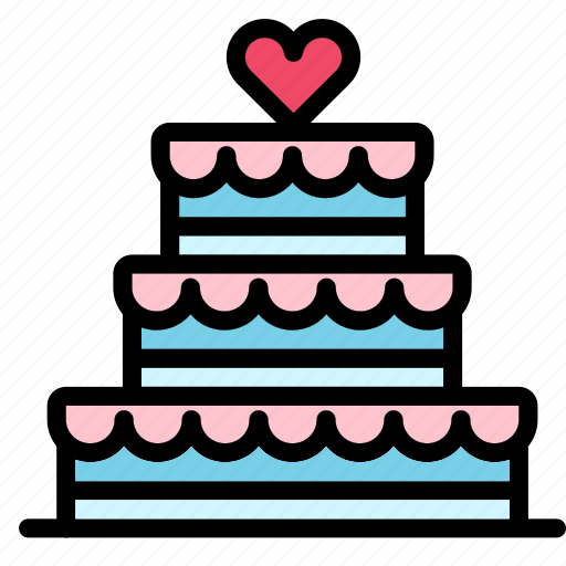 Cake, celebration, decoration, dessert, love, dinner, marriage icon - Download on Iconfinder