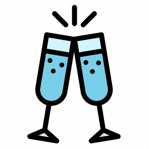Champagne, drink, alcohol, cheers, wine, celebration, glass icon - Download on Iconfinder