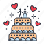 cake, love, wedding 