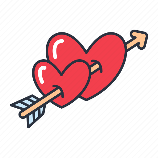 Arrow, hearts, love, valentine icon - Download on Iconfinder