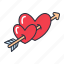 arrow, hearts, love, valentine 