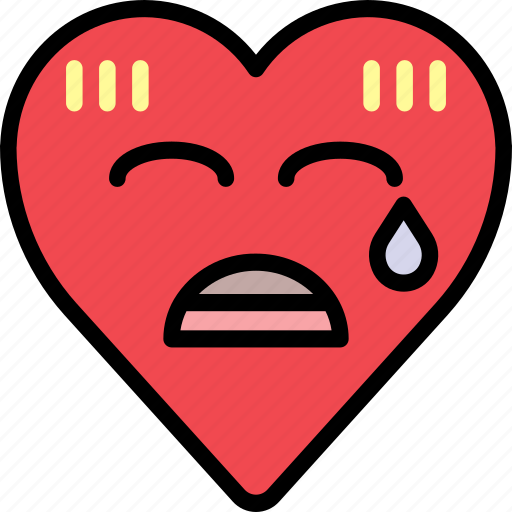 Confused, emoji, emotion, heart, nervous, worry icon - Download on Iconfinder