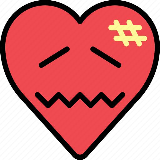 Confounded, confused, emoji, emotion, fail, heart icon - Download on Iconfinder