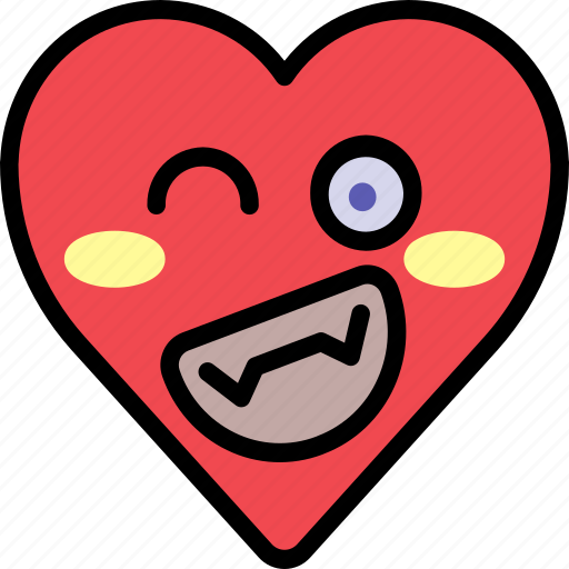 Emoji, emotion, funny, happy, heart, smile icon - Download on Iconfinder