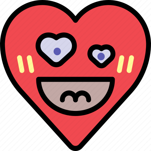 Crush, emoji, emotion, happy, heart, love icon - Download on Iconfinder