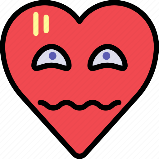 Emoji, emotion, eyes, fear, heart, nervous, roll icon - Download on Iconfinder