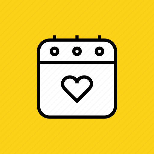 Calendar, day, love, romance, valentines, event, wedding icon - Download on Iconfinder