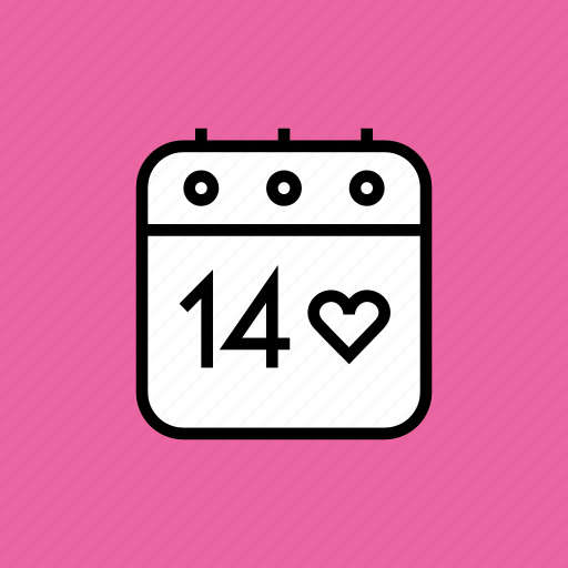 Calendar, date, day, love, romance, valentines, event icon - Download on Iconfinder