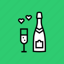 celebrate, champagne, date, heart, love, valentines, wedding 