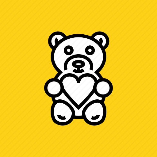 Gift, love, romance, heart, teddy bear, valentine, hygge icon - Download on Iconfinder