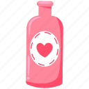 bottle, romance, valentine, love, heart, happiness, valentine day