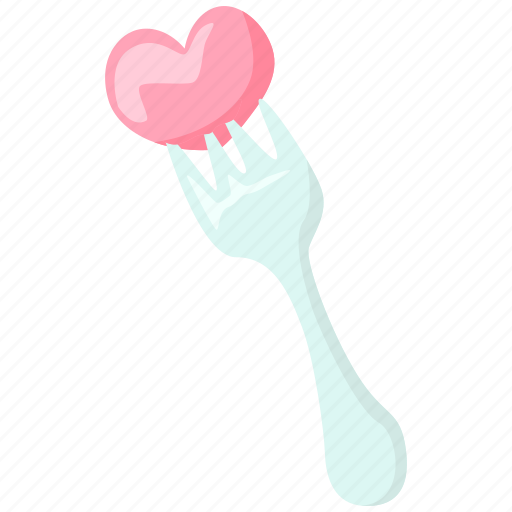 Fork, romance, valentine, love, heart, happy, valentine day icon - Download on Iconfinder