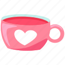 mug, romance, valentine, love, heart, happiness, valentine day