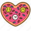 cookie, love, pastrie, snack, sugar, sweet, valentine 
