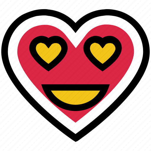Emoji, face, happy, heart, love, valentine’s day icon - Download on Iconfinder