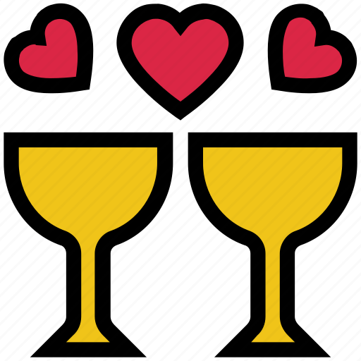 Beverage, cheers, drinks, glass, heart, relationship, valentine’s day icon - Download on Iconfinder