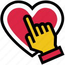 click, hand, heart, like, love, press, valentine’s day 