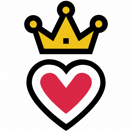 Crown, heart, king, love, queen, royal, valentine’s day icon - Download on Iconfinder