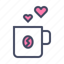 coffee, cup, heart, love, romance, valentines, hygge