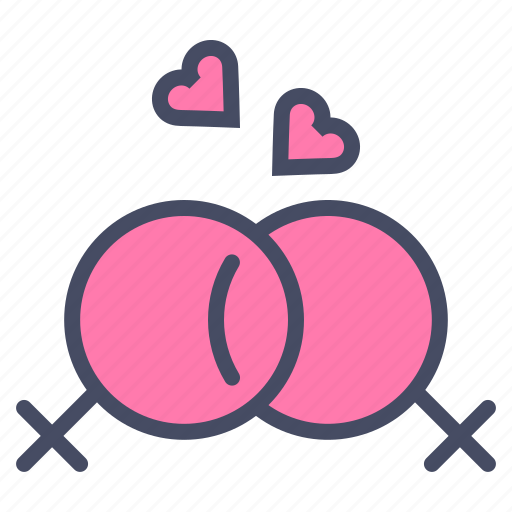 Couple, heart, lesbian, lgbt, love, romance, marriage icon - Download on Iconfinder