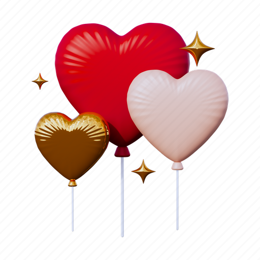 Balloon, birthday, celebration, speech, party, valentine 3D illustration - Download on Iconfinder