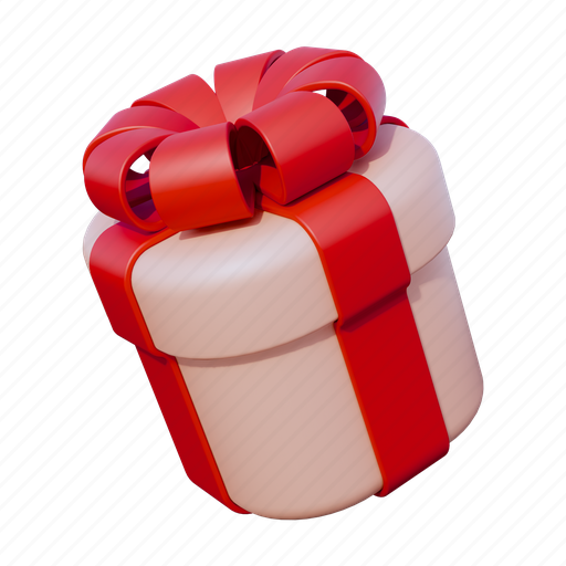 Gift box, gift, celebrations, present, birthday, party, valentine 3D illustration - Download on Iconfinder