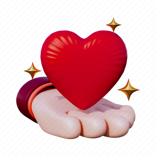 Give love, valentines, love, heart, romance, valentine, romantic 3D illustration - Download on Iconfinder