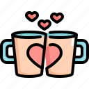 coffee, couple, cup, love, romance, valentine, valentines
