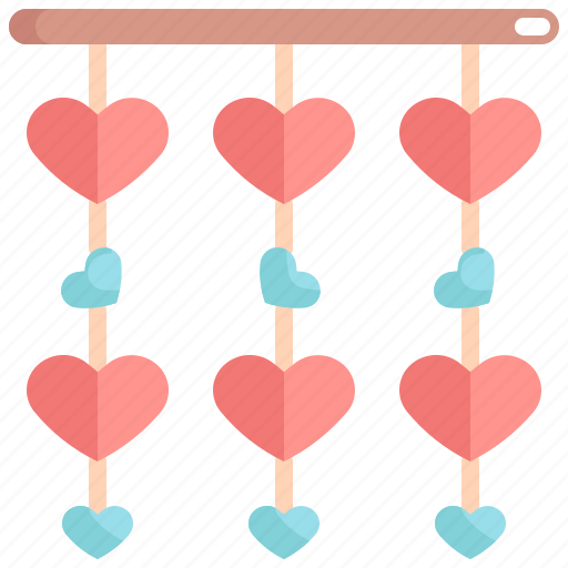Decoration, hanging, heart, love, romance, valentine, valentines icon - Download on Iconfinder