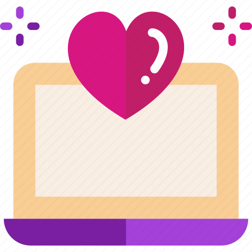 Favorite, heart, laptop, romance, valentine icon - Download on Iconfinder