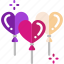 balloons, heart, love, valentine, wedding