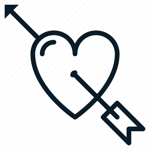 Arrow, heart, love, romantic, valentine icon - Download on Iconfinder