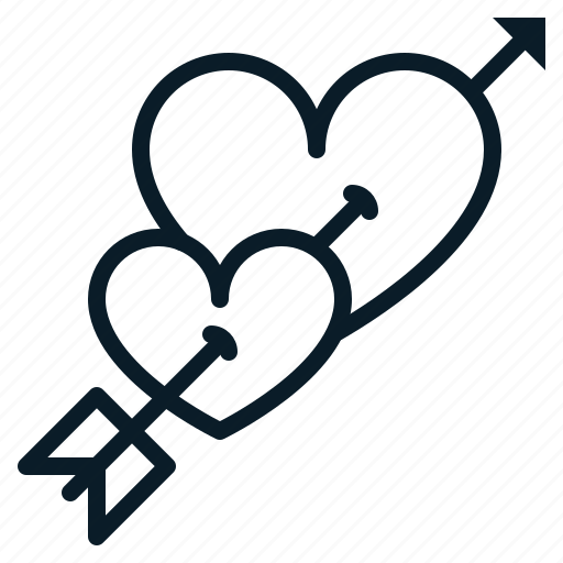 Arrow, couple, heart, love, romantic, valentine icon - Download on Iconfinder