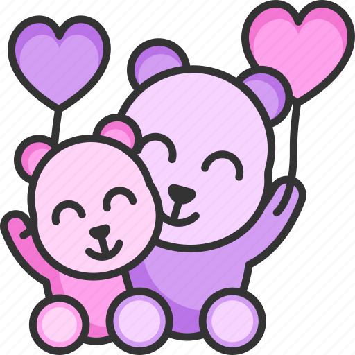 Teddy bear, love, valentines day, romance, heart icon - Download on Iconfinder