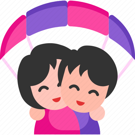 Parachute, love, valentines day, romance, heart icon - Download on Iconfinder