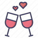 date, love, romance, toast, valentines, wine, hygge