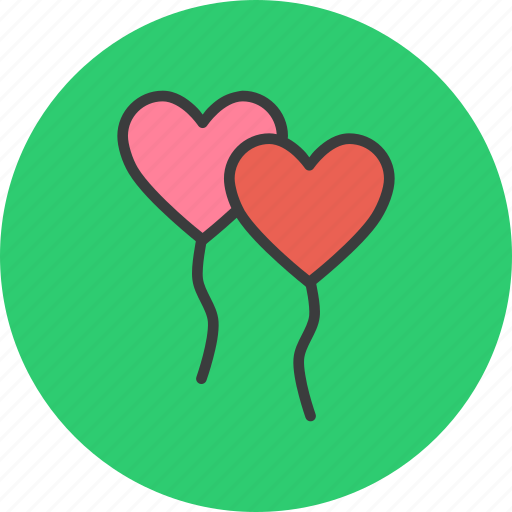 Balloon, celebrate, day, heart, love, romance, valentines icon - Download on Iconfinder