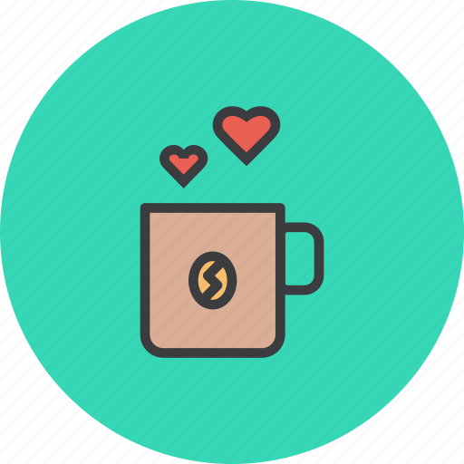 Coffee, cup, heart, love, romance, valentines, hygge icon - Download on Iconfinder