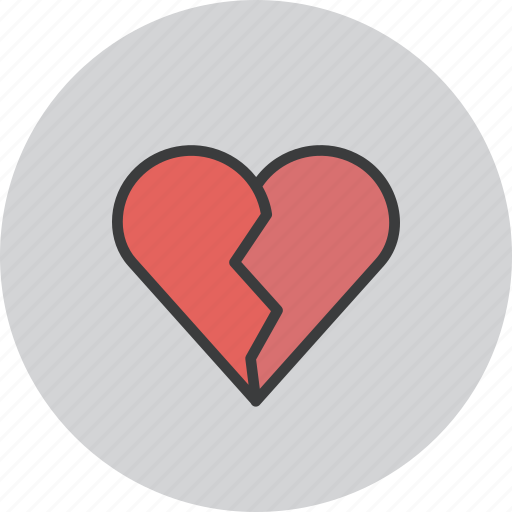 Break, breakup, heart, love, romance, up, valentines icon - Download on Iconfinder