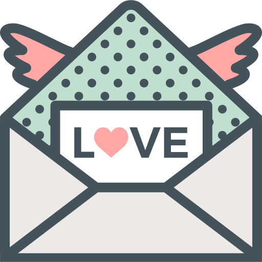 Love, mail, valentines, wings icon - Free download