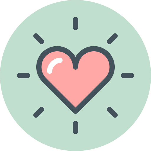 Heart, sunburst, valentines icon - Free download