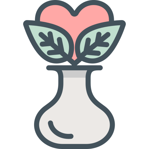 Flower, heart, vase icon - Free download on Iconfinder