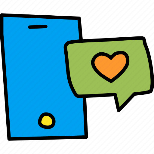 Chat, love, message, mobile, phone, romance, valentines icon - Download on Iconfinder