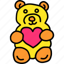 gift, love, romance, valentines, heart, teddy bear, hygge