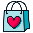 bag, heart, love, shopping, valentine