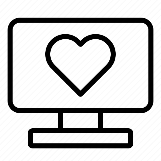 Tv, heart, love, valentines, valentine, romance, romantic icon - Download on Iconfinder