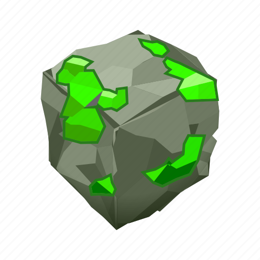 Crystal, green, mineral, rock, stone icon - Download on Iconfinder