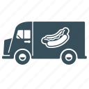 delivery, hotdog, transport, truck, van, vehicle