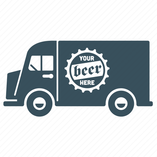 Beer, delivery, transport, truck, van, vehicle icon - Download on Iconfinder