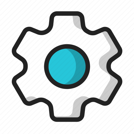 Blue, cog, gear, machine icon - Download on Iconfinder